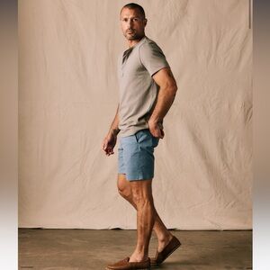 Flint and Tinder 365 Chino Shorts in Dusty Blue, Size 30
